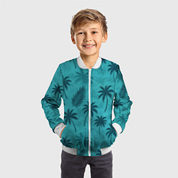 Бомбер детский Гавайский стиль - Томми Версетти, цвет: 3D-белый — фото 2