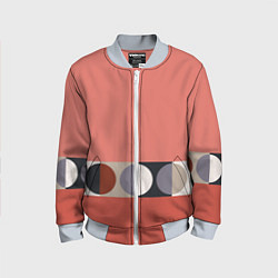 Бомбер детский Луна Малевича розовый томат, цвет: 3D-серый