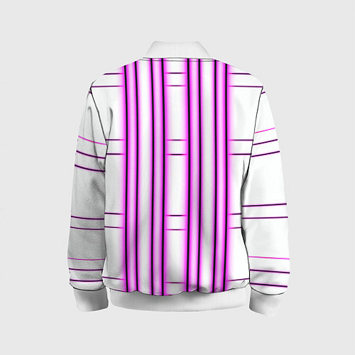 Детский бомбер Neon pink / 3D-Белый – фото 2