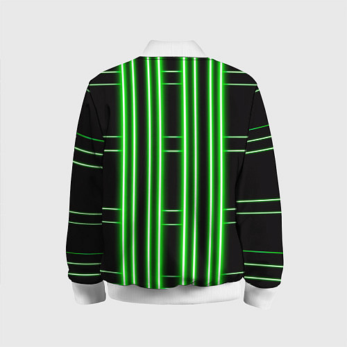 Детский бомбер Neon green / 3D-Белый – фото 2