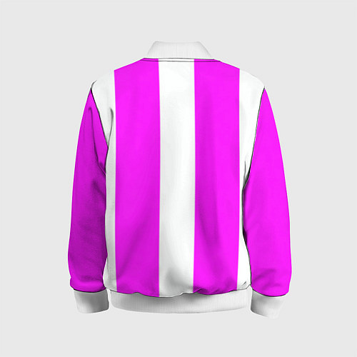 Детский бомбер Color white pink line / 3D-Белый – фото 2