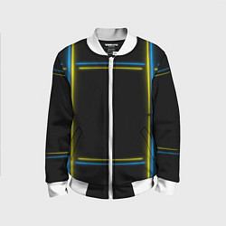 Бомбер детский Neon yellow blue, цвет: 3D-белый