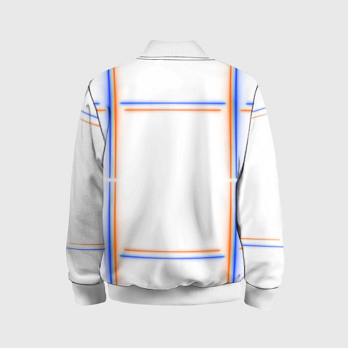 Детский бомбер Neon white orange blue / 3D-Белый – фото 2