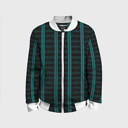 Бомбер детский Color blue dark stripe, цвет: 3D-белый