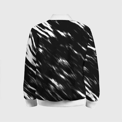 Детский бомбер Doom штрихи красок / 3D-Белый – фото 2