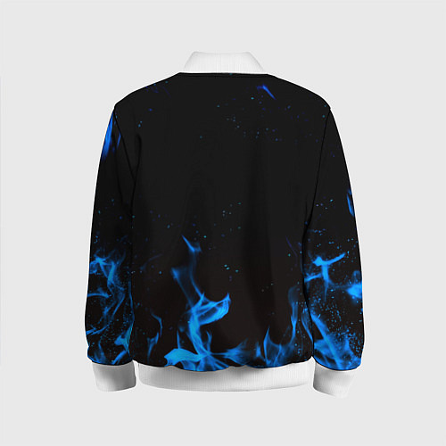 Детский бомбер Дум огонь лого / 3D-Белый – фото 2