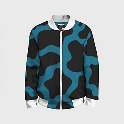 Детский бомбер Синяя коровья расцветка