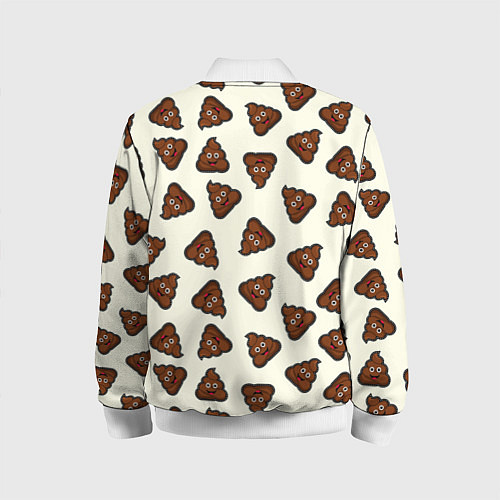 Детский бомбер Нашивки какашки / 3D-Белый – фото 2