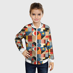 Бомбер детский Ритмы Баухауса, цвет: 3D-белый — фото 2