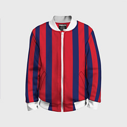 Бомбер детский Color black red stripes, цвет: 3D-белый