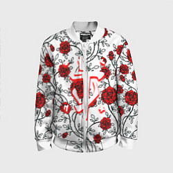 Детский бомбер Doom розы