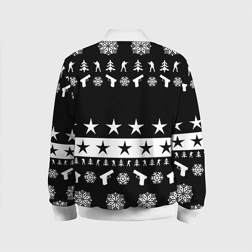 Детский бомбер Doom x csgo winter / 3D-Белый – фото 2