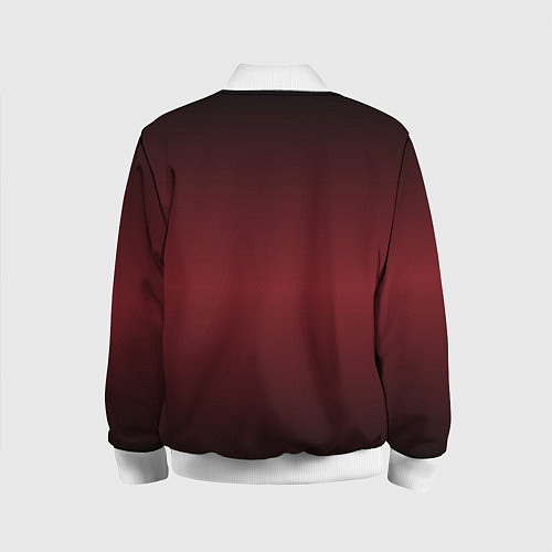 Детский бомбер Градиент темно-бордовый / 3D-Белый – фото 2