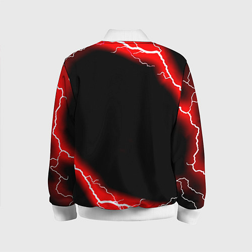 Детский бомбер Doom красный шторм / 3D-Белый – фото 2