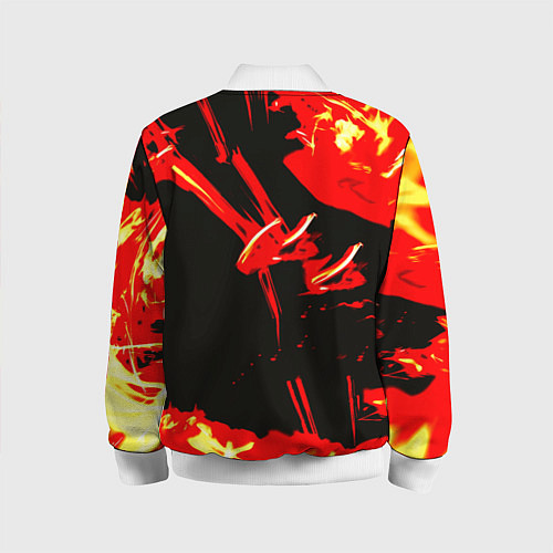 Детский бомбер Doom огненный / 3D-Белый – фото 2