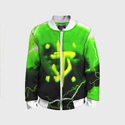 Бомбер детский Doom шторм кислотное лого, цвет: 3D-белый