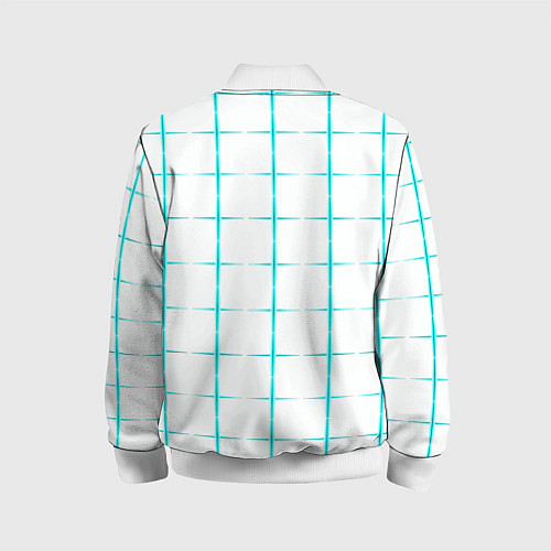 Детский бомбер Color white light blue crosses / 3D-Белый – фото 2