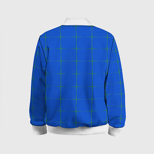 Детский бомбер Color blue stripes / 3D-Белый – фото 2
