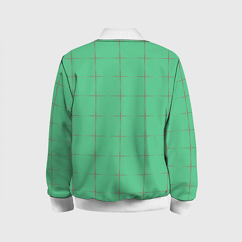 Детский бомбер Color green stripes / 3D-Белый – фото 2