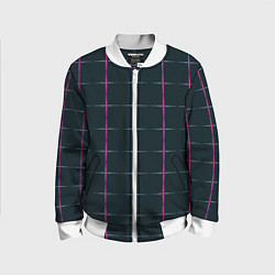 Бомбер детский Color black stripes, цвет: 3D-белый