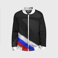 Бомбер детский Спортивный триколор России, цвет: 3D-белый