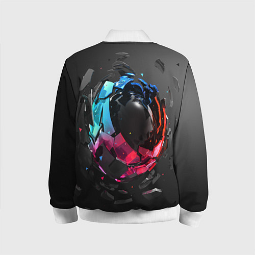 Детский бомбер Abstract graphics / 3D-Белый – фото 2
