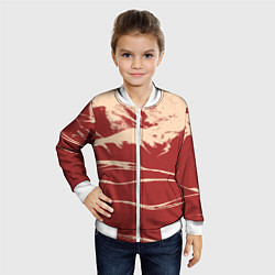 Бомбер детский Песочные горы-абстракция, цвет: 3D-белый — фото 2