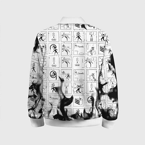 Детский бомбер Doom x portal fire / 3D-Белый – фото 2