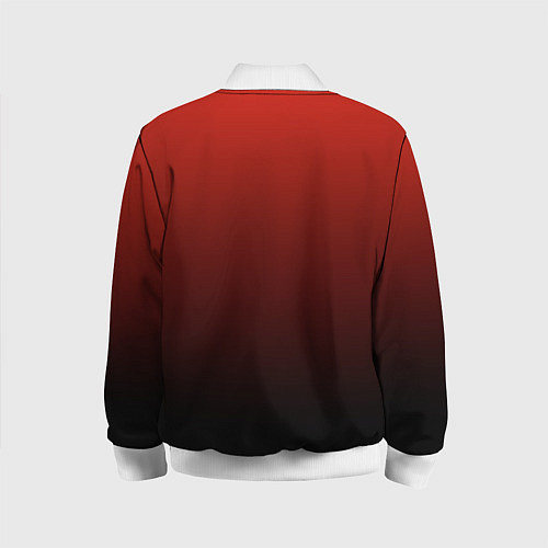Детский бомбер Red gradient / 3D-Белый – фото 2