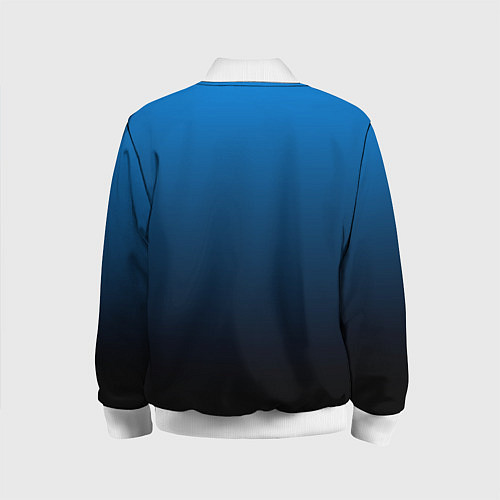 Детский бомбер Blue gradient / 3D-Белый – фото 2