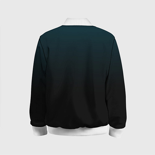 Детский бомбер Морская глубина в чёрном / 3D-Белый – фото 2