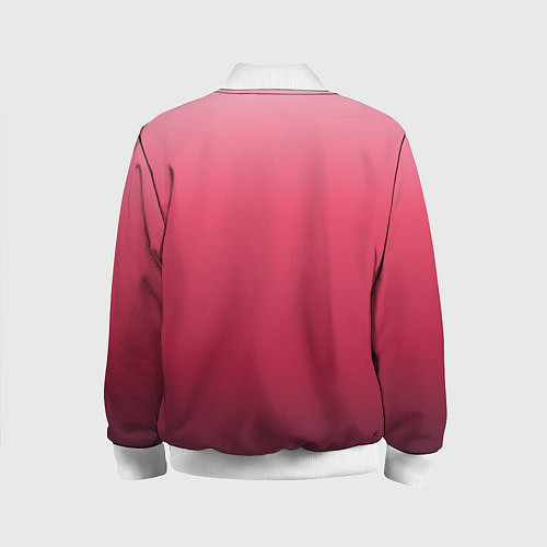 Детский бомбер Градиент гранатовый / 3D-Белый – фото 2