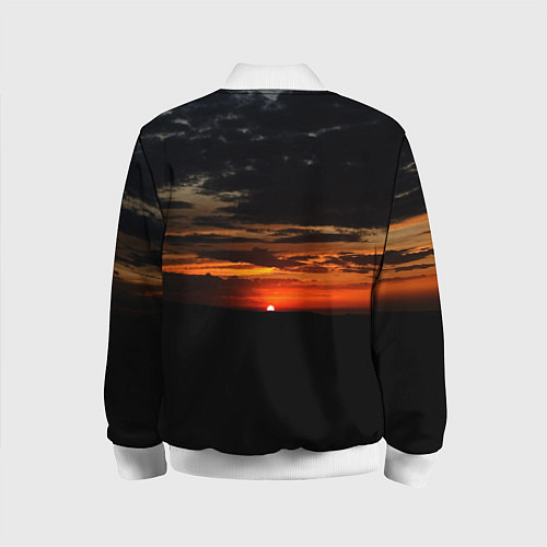Детский бомбер Закат на плато / 3D-Белый – фото 2