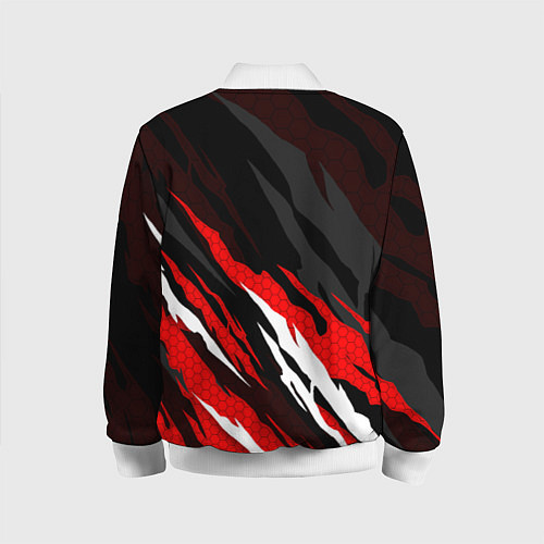 Детский бомбер Umbrella - красное пламя / 3D-Белый – фото 2