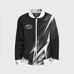 Детский бомбер Subaru - монохромный черный