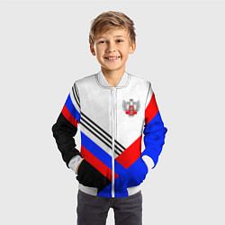 Бомбер детский Федерация бокса - Россия, цвет: 3D-белый — фото 2