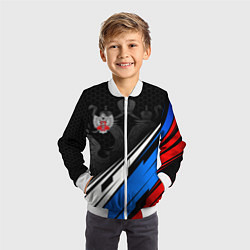 Бомбер детский Федерация бокса России - триколор, цвет: 3D-белый — фото 2