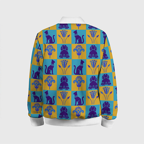 Детский бомбер Символы Египта / 3D-Белый – фото 2