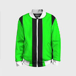 Бомбер детский Color black green, цвет: 3D-белый