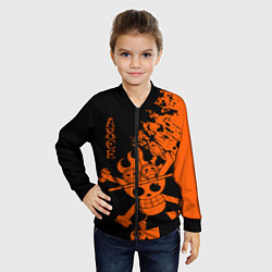 Бомбер детский One Piece - Ace, цвет: 3D-черный — фото 2