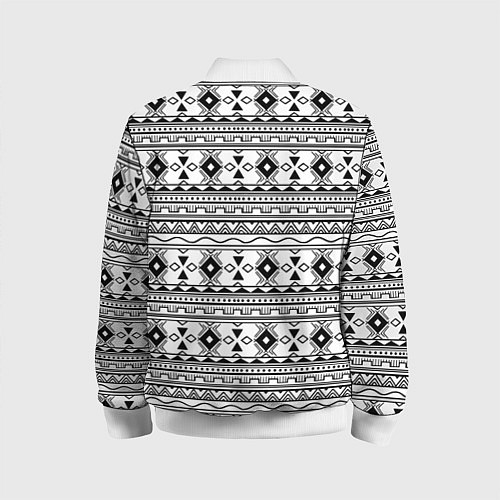 Детский бомбер Геометрический узор / 3D-Белый – фото 2