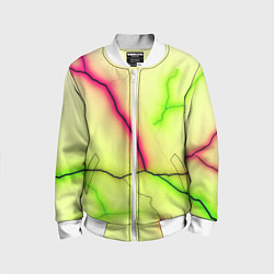 Бомбер детский Multicolored lightning, цвет: 3D-белый
