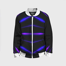 Детский бомбер Color black neon stripes