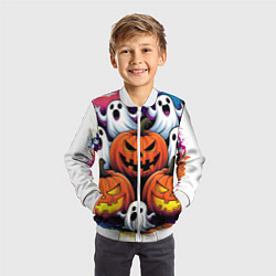 Бомбер детский Happy Halloween 25, цвет: 3D-белый — фото 2