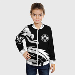 Бомбер детский Borussia дракон белый, цвет: 3D-белый — фото 2