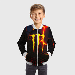 Бомбер детский Monster energy броня краски, цвет: 3D-белый — фото 2
