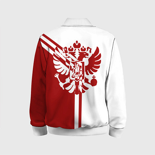 Детский бомбер Россия / 3D-Белый – фото 2