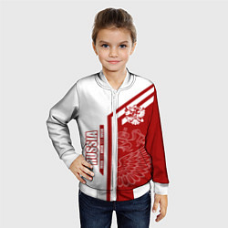 Бомбер детский Россия, цвет: 3D-белый — фото 2