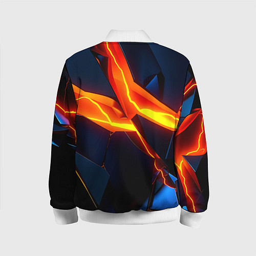 Детский бомбер Plate fractures / 3D-Белый – фото 2