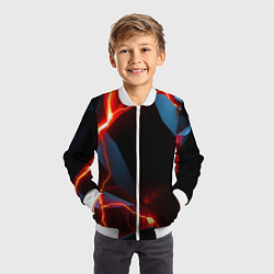 Бомбер детский Tile breaking, цвет: 3D-белый — фото 2